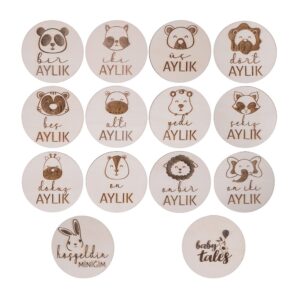 Animal İlk Yıl Ay Plakları Seti Türkçe - Görsel 3
